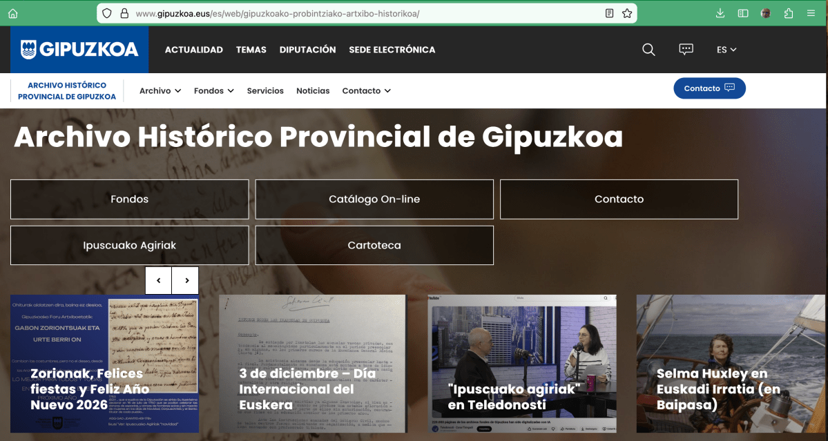 El Archivo Digital de la Red Telefónica de la Diputación de&nbsp;Guipúzcoa