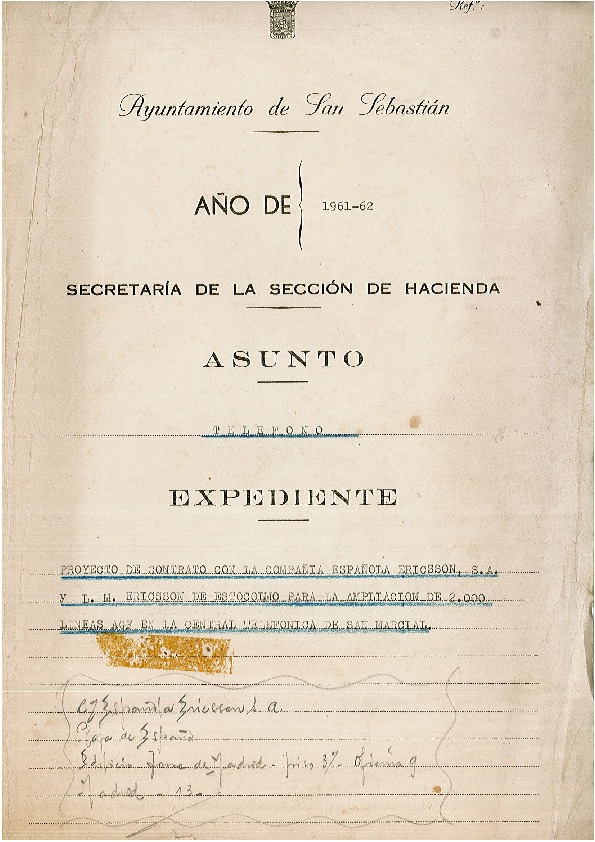 Documentos originales del Archivo de San Sebastián sobre la Red&nbsp;Municipal
