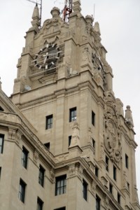 Edificio central de la CTNE. Vista parcial. Wikipedia