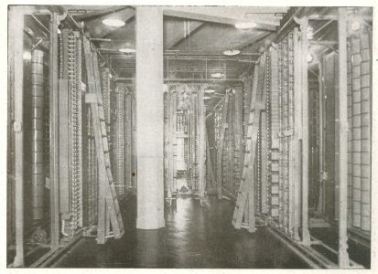 Vista de Central Rotary 1929 (Revista Telefónica Española, v5, nº 1, pág 21, colección particular de Pablo Soler)