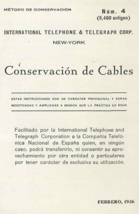 Conservación de Cables 1936