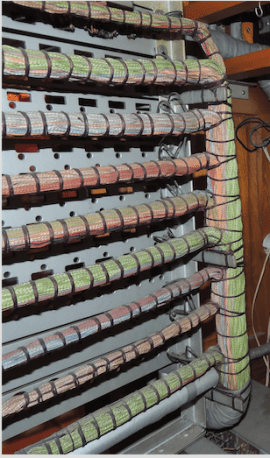 Detalle formas de cable, centralita manual tipo SESA 5572