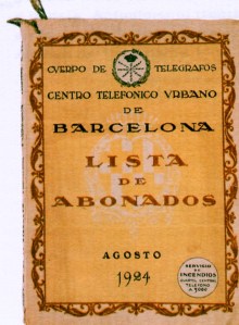 Listin Barcelona 1924