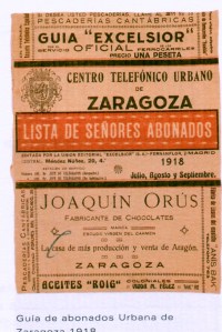 Listin Zaragoza 1918