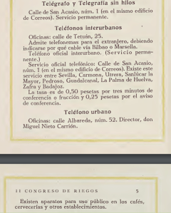 Guia de Sevilla Congreso de Riego 1918
