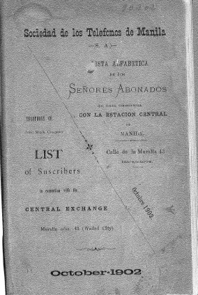 Lista de abonados Manila 1902