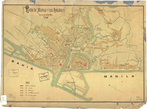 Plano de Manila 1898.