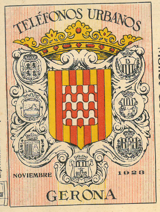Guía telefónica de la red urbana de Gerona,&nbsp;1923.