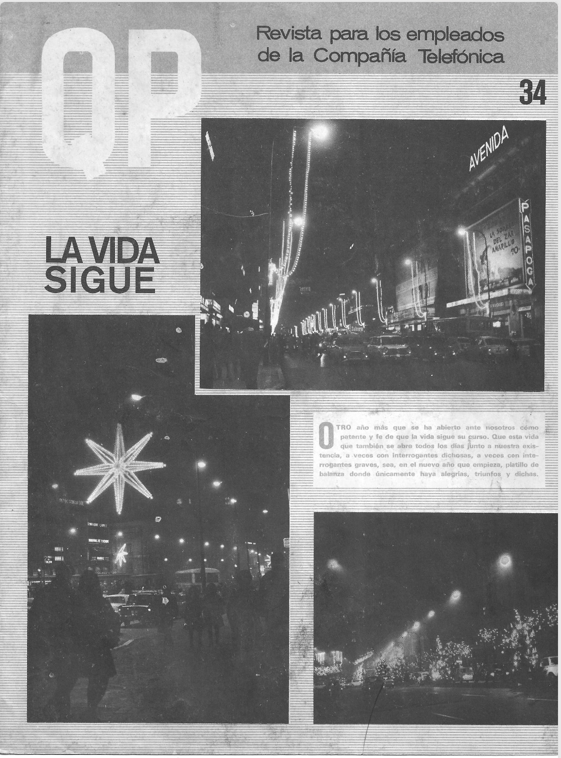Disponible la Revista de Empleados de Telefónica QP, año&nbsp;1970