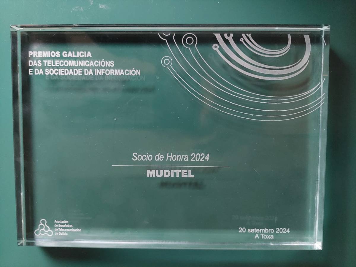 MUDITEL. Miembro de Honor del Colegio y la Asociación de ingenieros de telecomunicación gallego&nbsp;2024